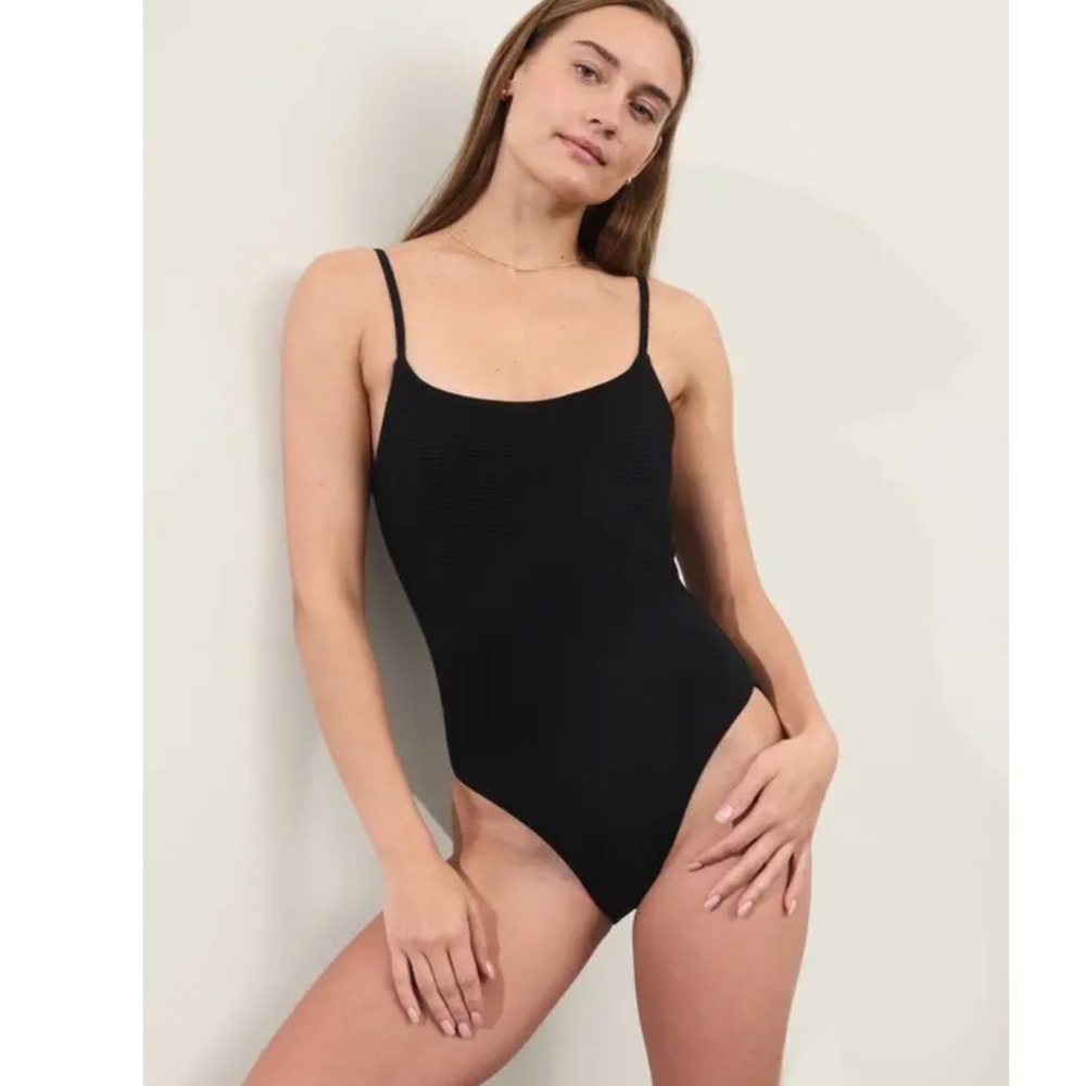 Athleta Scoop Pique One Piece Swimsuit